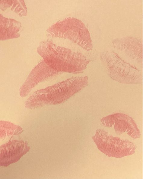 Lipstick On Paper Aesthetic, Kiss Marks Lipstick Aesthetic, Lipstick Mark Aesthetic, Lipstick Stain Aesthetic, Stain Aesthetic, Aesthetic Cave, Coquette Wallpapers, Pink Lipstick Kiss, Red Lip Stain