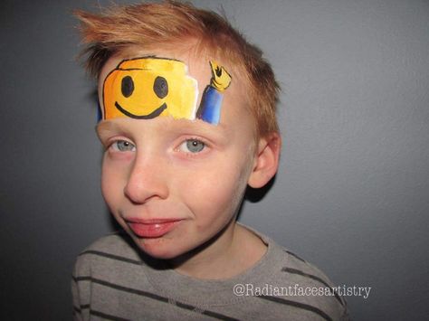 Roblox Face Painting, Lego Face Paint, Halloween Face Painting, Lego Faces, Roblox Face, Lego Halloween, Face Painting Easy, Lego Man, Painting Easy