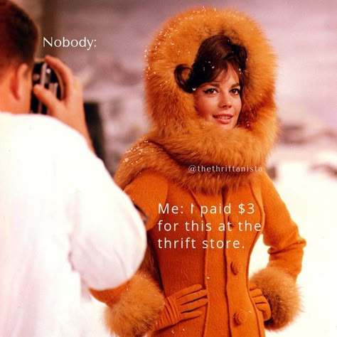 Thrift Memes Funny, Fashion Memes Funny, Vintage Thrift Shop Aesthetic, Thrift Quotes, Vintage Meme, Thrift Store Clothes, Thrifted Style, Thrift Style, Shopping Meme