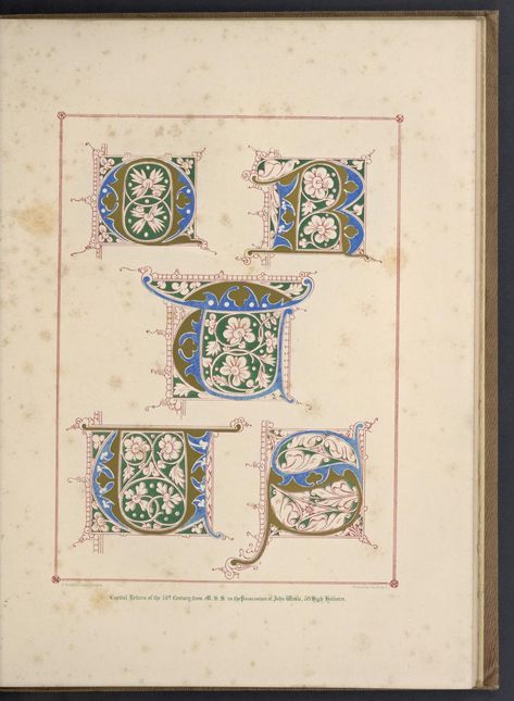 Portfolio of ancient capital letters, monograms, quaint designs &c. &c. : coloured and tinted : eighteen plates : Weale, John, 1791-1862 compiler : Free Download, Borrow, and Streaming : Internet Archive Ancient Letters, Old Libraries, Illustrated Manuscript, Learn Calligraphy, Illumination Art, Hand Painted Gifts, Illuminated Letters, Lettering Styles, Capital Letters