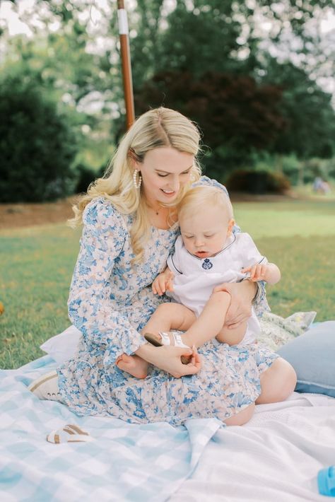 Mother holding baby on blue & white gingham picnic blanket Peter Rabbit Photo Shoot, Peter Rabbit First Birthday Boys, Peter Rabbit 1st Birthday Boy, First Birthday Picnic, Birthday Picnic Party, Peter Rabbit First Birthday, Peter Rabbit Birthday Party, Peter Rabbit Birthday, Rabbit Birthday