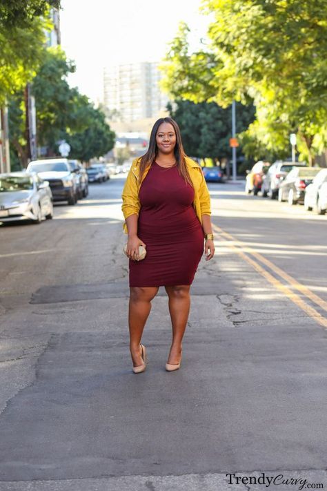 Mustard & Maroon Maroon Outfits, Plus Size Dresses Australia, Mustard Yellow Outfit, Women Fashion Edgy, Yellow Outfit, Big Girl Fashion, Curvy Plus Size, Plus Size Fashion For Women, Curvy Girl Fashion