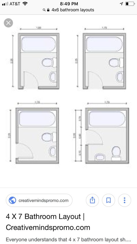 Small Bathroom Floor Plans, Small Bathroom Plans, Bathroom Design Plans, Bathroom Layout Ideas, Bathroom Layout Plans, Bathroom Upstairs, Mini Bad, Ideas Baños, Simple Bathroom Designs