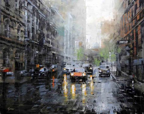 Mark Lague, Rain Art, Old Montreal, Removable Wall Decals, 수채화 그림, Affordable Art Prints, Oversized Wall Art, Landscape Prints, Urban Landscape