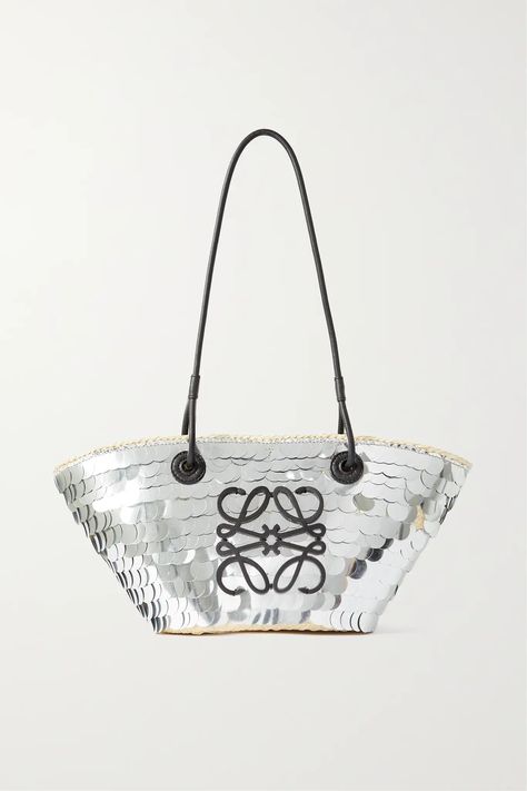 Loewe Paula's Ibiza, Loewe Bag, Fancy Bags, Beaded Bags, Aesthetic Grunge, Bags Designer Fashion, Beach Bag, Leather Trims, Women Collection