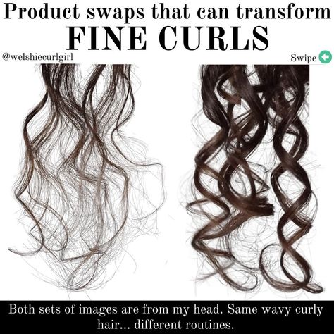 Shoshana Stokes | OK, I hear you. Choosing what products to use for your curly hair can be a minefield. Chuck a fine texture into the mix and it becomes... | Instagram How To Fix Stringy Curls, Curling Fine Hair, 3a Curls, Easy Swaps, I'm Jealous, Fine Curly Hair, Volume Curls, Curly Hair Videos, Curly Hair Tutorial