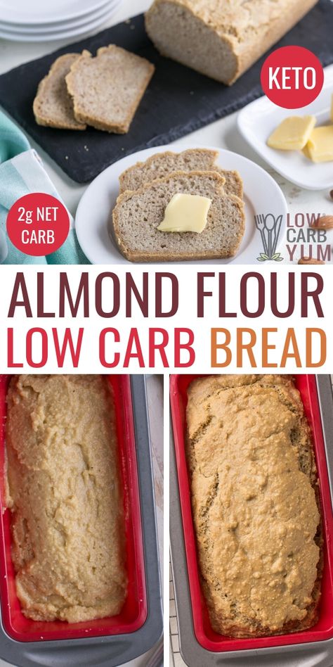 Keto Almond Flour Bread Recipes, Low Carb Bread Recipes Almond Flour, Almond Flour Sandwich Bread Recipe, Simple Almond Flour Bread, 0 Carb Yogurt Bread, Easy Keto Bread Recipes Almond Flour, Easy Almond Flour Bread Recipes, Easy Keto Bread Almond Flour, Low Gi Bread Recipe