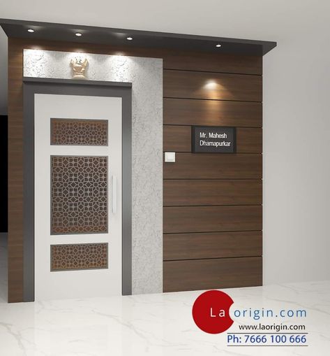 Safty Door Design Front Entry Modern, Tiger Furniture, Flat Entrance Design Modern, Flat Entrance Lobby Design, Flat Entrance Design, Duplex Staircase, बेडरूम डिजाइन, Safety Doors, Main Door Design Photos