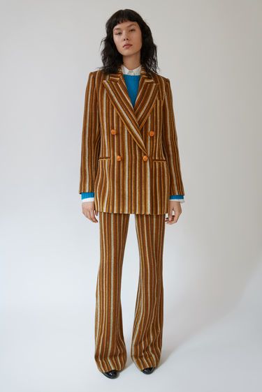 Striped Suit, 70s Inspired Fashion, Menswear Inspired, 70s Fashion, Looks Style, Runway Fashion, High Fashion, Cool Outfits, Vintage Fashion