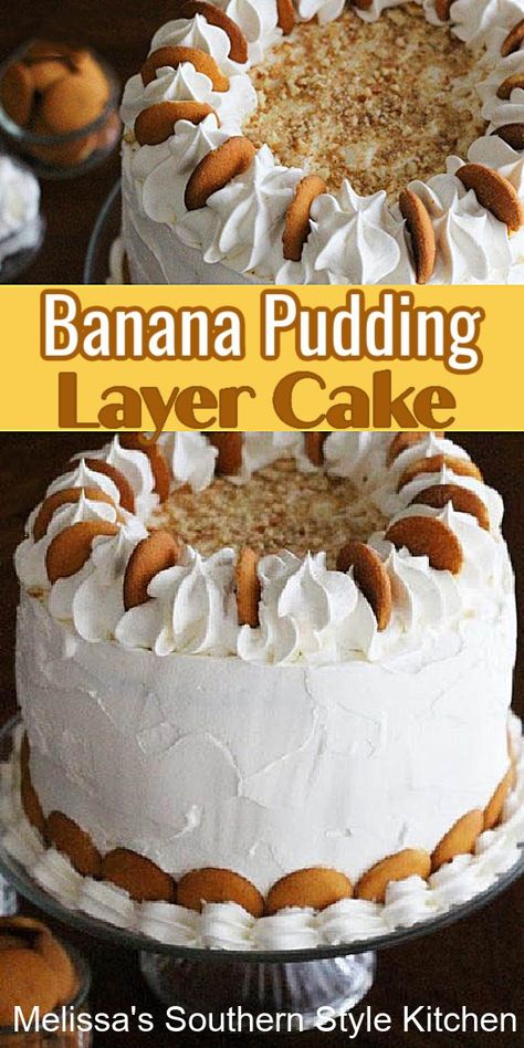 Pudding Layer Cake, Banana Pudding Cake Recipe, Pudding Cake Recipe, Pudding Banana, Easy Banana Pudding, Southern Banana Pudding, Banana Pudding Cake, Banana Pudding Cheesecake, Best Banana Pudding