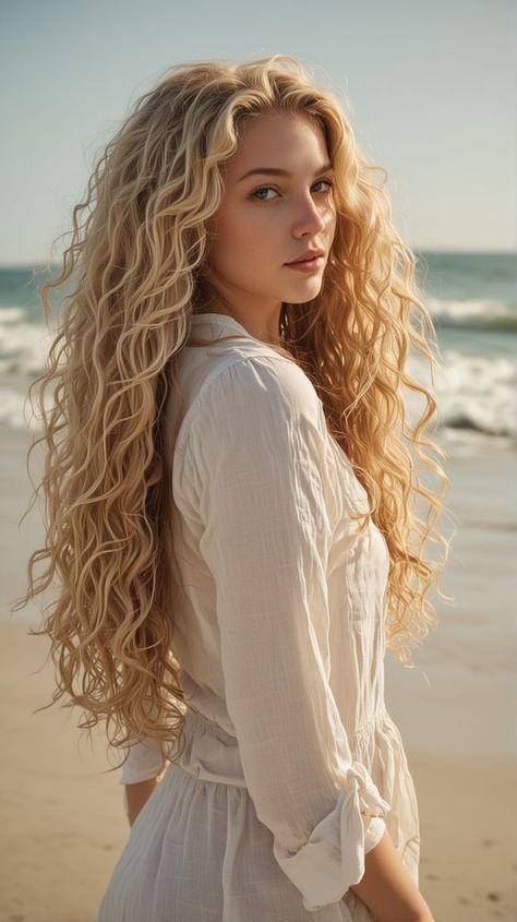 Blonde Character Inspiration, Overnight Sock Curls, Hairstyles Low Ponytail, Roller Tutorial, Perm Ideas, Hair Rollers Tutorial, Casual Curls, Sock Curls, Bouncy Waves