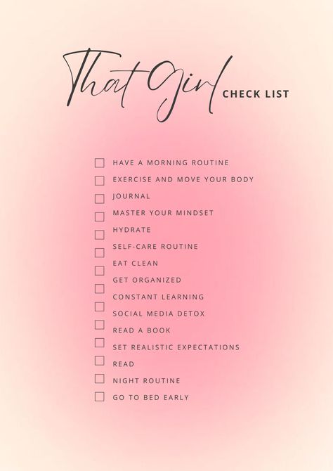 That girl check list, motivate yourself and become the best you've ever been! 
Aestethic, self care. face mask. clean girl aesthetic. minimalist vibes. vanilla girl aesthetic. skin care routine.
#glowup #fashion #pilates #healthy #lifestyle #clothes #girls
it girl, self care, that girl, beauty tips, glow up tips clean girl, healthy, habits, sport, food, healthy recipes, work out, clean, hygiene, self care, learning, reading, white, lifestyle, goals, rich, planner, check, that girl, it girl, clean It Girl Schedule, That Girl Self Care, Clean Girl Aesthetic Tips, Clean Girl Aesthetic Routine, Clean Girl Routine List, Tips To Be That Girl, It Girl List, That Girl Routine List, That Girl List