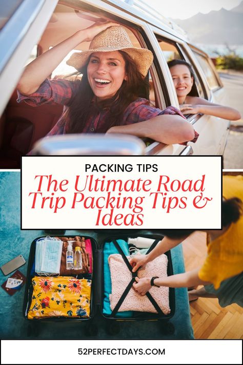 The Ultimate Road Trip Packing Tips & Ideas' for a stress-free journey! Discover must-have essentials, clever organization hacks, and space-saving tricks to make your road trip smooth and enjoyable. From packing lists to gear recommendations, we've got everything you need to hit the road prepared. Whether it's a weekend getaway or a cross-country trek, these tips will ensure you're ready for anything. Save this pin for your next trip! Packing List For A Road Trip, Car Packing Hacks Road Trips, Car Travel Hacks, Clever Organization, Road Trip Tips, Road Trip Packing List, Ultimate Road Trip, Trip Packing, Clever Organizer