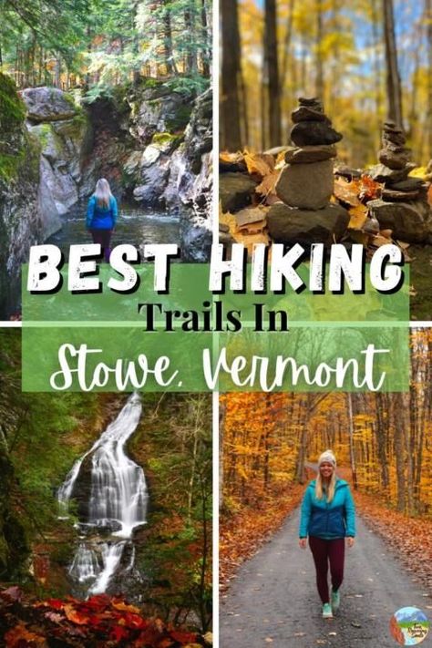 Stowe, VT offers some stunning hiking opportunities. Whether you are just looking for a leisure stroll through beautiful forests or looking to summit the highest peak in Vermont, the hikes all offer breathtaking views. We hope this guide for the best hikes in Stowe, Vermont is helpful and you have a fun adventure! #VermontHikingTrails #StoweVermont. Best hikes in the US, USA hiking trails, best hikes in Vermont, best hiking trails in Stowe, Vermont, United States Travel, Vermont hiking Vermont Hiking, Hiking Usa, Hiking Fall, Vermont Vacation, Hiking Ideas, Vermont Fall, Stowe Vt, Hiking Places, Stowe Vermont