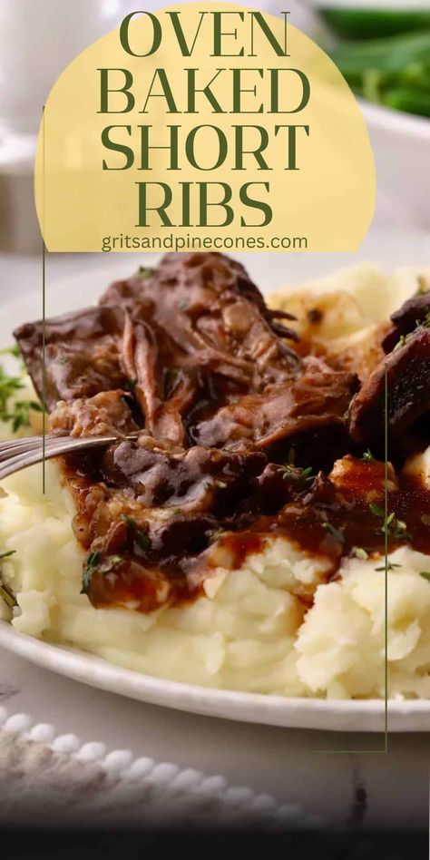 Short Rib Roast Oven, Oven Baked Short Ribs, Baked Short Ribs, Beef Short Ribs Oven, Short Ribs With Red Wine, Short Ribs In Oven, Short Rib Recipes Oven, Kosher Rules, Ribs Recipe Oven