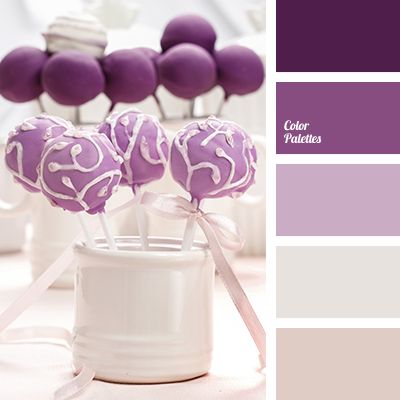 Shades of rich violet and soft lilac in contrast with milky tones create a moderately bright image. Anyone who prefers such palette for the interior of the Violet Color Palette, Flat Bedroom, In Color Balance, Bedroom Purple, Cream Decor, Color Palette Ideas, Purple Color Palettes, Paint Inspiration, Palette Ideas