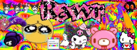 Clowncore Twitter Header, Hyperpop Banner Gif, Scene Aesthetic Banner, Scenecore Banner Discord, Scenecore Twitter Header, Hyperpop Banner, Scenecore Banner, Scene Header, Carrd Decor