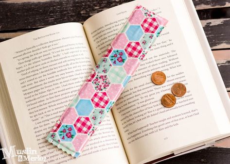 photo of a bookmark and some pennies on an open book Bookmark Diy, Buy Wholesale Jewelry, Jean Crafts, Blog Site, Craft Sewing, Brown Paper Bag, Denim Crafts, Tie Gifts, Ribbon Bookmarks