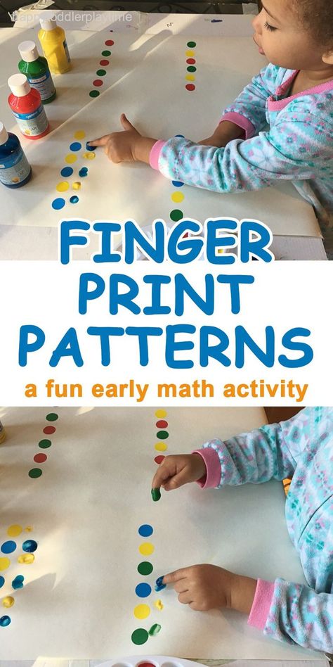 Fingerprint Patterns – HAPPY TODDLER PLAYTIME Motor Skill Activity For Toddlers, Quiet Toddler Activities, Motor Skill Activity, Math Activities For Toddlers, Early Numeracy, Math Manipulative, Easter Songs, Preschool Patterns, Toddler Math