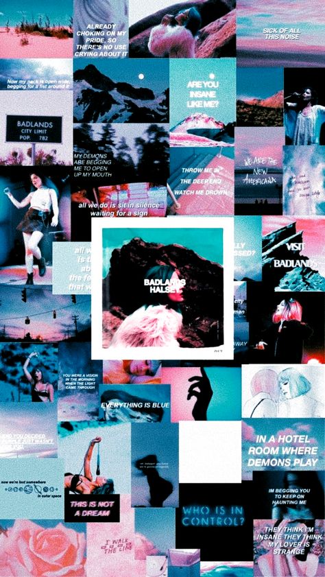 Halsey Lockscreen, Celebrity Lockscreen, Badlands Aesthetic, Halsey Badlands, 100 Followers, Lockscreen Wallpaper, Halsey, Wallpapers, Collage