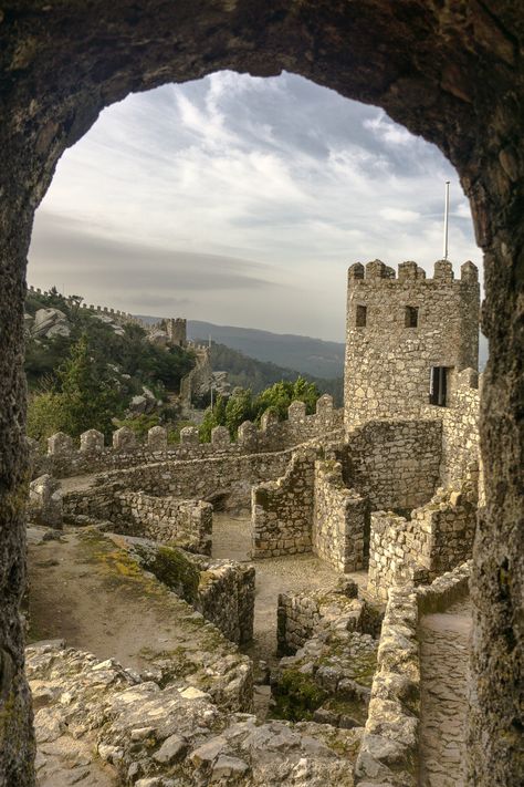 Sintra, Portugal | Moorish castle Moorish Castle Sintra, Portugal Castles, Moorish Architecture, Military Orders, Sintra Portugal, Monument Valley, Morocco, Monument, Travel Photography