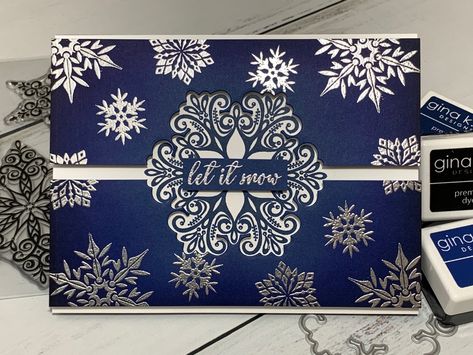 Gina K Designs, Sparkling Snowflakes Gina K Sparkling Snowflakes, Gina K Designs, Gina K, Nice Comments, Die Cut Machines, Christmas In July, Let It Snow, Xmas Cards, Tim Holtz