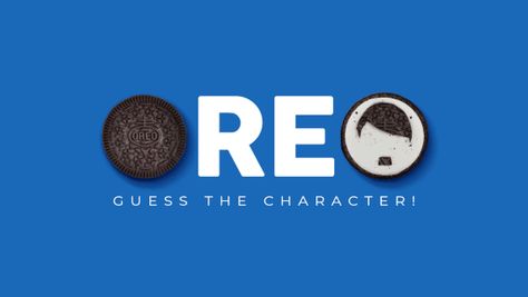 OREO (Guess the character) on Behance Oreo Creative Ads, Oreo Logo Design, Oreo Advertising, Oreo Poster, Oreo Ads, Oreo Design, Guess The Character, College Assignment, Logo Evolution