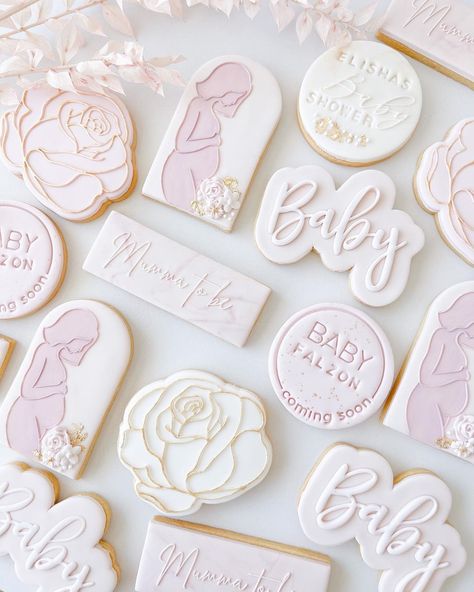 Heaven Sent Cookies, Girl Baby Shower Cookies, Mum To Be, Shower Cookies, Bakery Shop, Baby Shower Cookies, Heaven Sent, Cookie Decorating, Shower Ideas