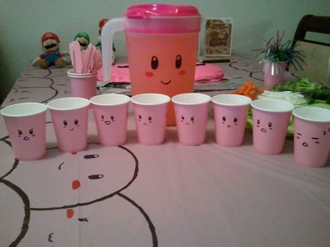 Kirby Birthday Party Games, Super Smash Bros Party Ideas, Kirby Themed Party, Kirby Party Games, Kirby Themed Birthday, Kirby Decorations, Kirby Birthday Party Decorations, Kirby Birthday Party Ideas For Boys, Kirby Party Ideas