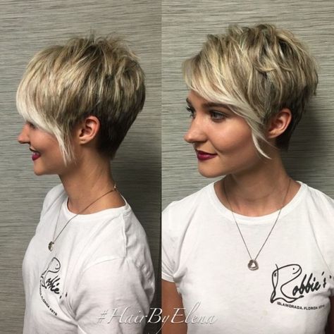 Edgy Asymmetrical Haircut Asymmetrical Pixie Haircut, Asymmetrical Pixie Cuts, Asymmetrical Haircut, Long Pixie Hairstyles, Cool Short Hairstyles, Short Hair Trends, Super Short Hair, Long Pixie, Popular Haircuts