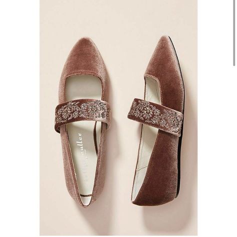 Taupe-Vt Velvet Decorative Dress Flat Made By Bettye Muller New York Velvet Flat Shoes, Taupe Flats, Sparkle Flats, Chic Flats, Velvet Flats, Burgundy Shoes, Black Flats Shoes, Stunning Shoes, Shoe Closet