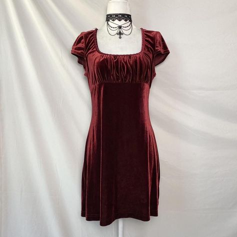 vintage 90s velvet milkmaid dress vintage 1990's... - Depop 90s Velvet Dress, 90s Slip Dress, 90s Velvet, Milkmaid Dress, Crushed Velvet Dress, Op Shop, Cool Buttons, Dark Fairy, Sun Dress