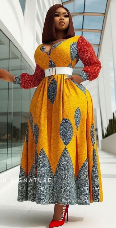 Credit: Folah Signature Folah Signature, Kampala Styles, African Attire Dresses, 2024 Dresses, Traditional African Clothing, Lace Dress Styles, Wedding Giveaways, African Maxi Dresses, Wedding Countdown