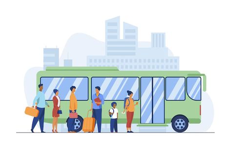 Free Vector | Free vector passengers waiting for bus in city. queue, town, road flat vector illustration. public transport and urban lifestyle Public Transportation Design, Transport Illustration, Car People, Bus Cartoon, Design Sites, Bus City, Comidas Fitness, Subject And Verb, Travel City