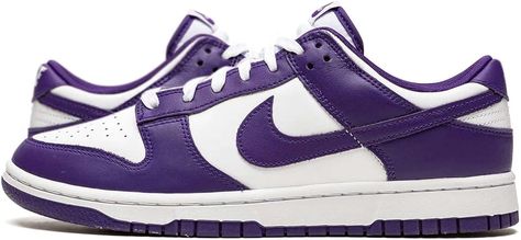 Nike Mens Dunk Low Retro Leather White Court Purple Trainers 9 US Dunk Low Court Purple, Purple Trainers, Retro Basketball Shoes, Nike Shoes (men), Kicks Shoes, Purple Nikes, Purple Sneakers, Fresh Shoes, Purple Shoes