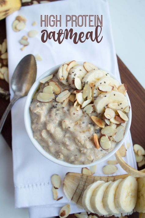 Oatmeal not keeping you full in the morning? Try this High Protein Oatmeal… High Protein Oatmeal, Oatmeal And Eggs, Recipes Protein, Breakfast Oatmeal Recipes, Protein Oatmeal, Breakfast Oatmeal, Oatmeal Recipe, Oatmeal Breakfast, Good Foods To Eat