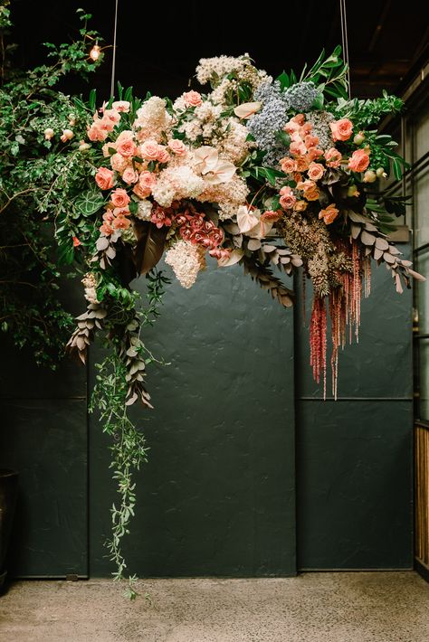 Legal Wedding, Hanging Flower Arrangements, Hanging Florals, Photo Walls, Flower Installation, Floating Flowers, Ceremony Flowers, Hanging Flowers, Wedding Vibes