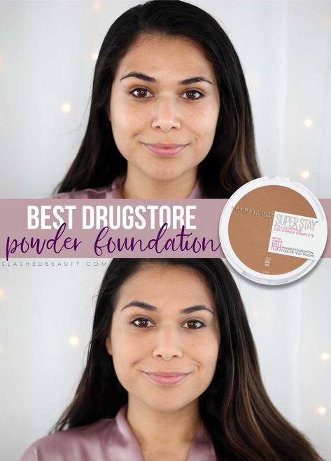 The Best Drugstore Powder Foundation: Maybelline SuperStay Powder Foundation | Review & Before and After | Slashed Beauty #drugstorefoundation #powderfoundation #drugstoremakeup #makeupforoilyskin #oilyskin Maybelline Superstay Powder Foundation, Best Drugstore Powder Foundation, Maybelline Super Stay Powder Foundation, Maybelline Powder Foundation, Drugstore Powder Foundation, Best Drugstore Powder, Drugstore Powder, Rubber Band Method, Best Powder Foundation