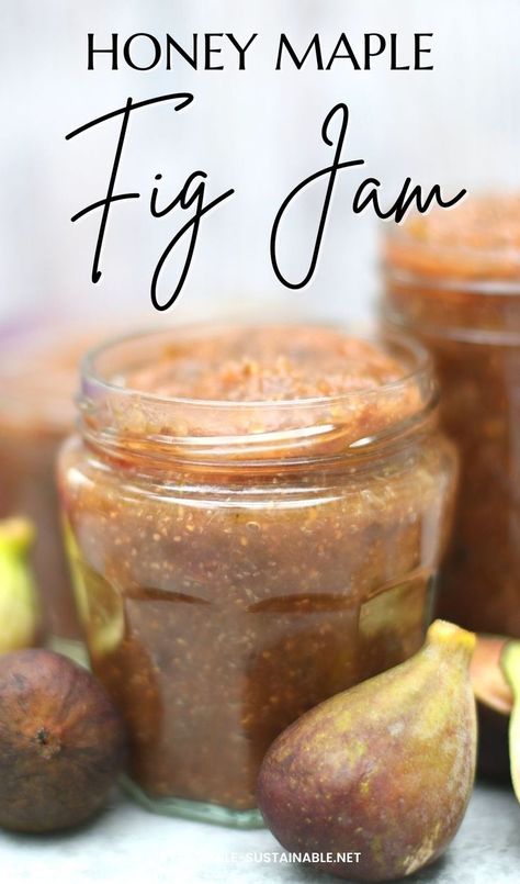 jar of fig jam with fresh figs. Fig Canning Recipes, Fig Preserves Recipe, Fresh Fig Recipes, Homemade Fig Jam, Fig Butter, Fig Preserves, Farming Lifestyle, Fig Jam Recipe, Ginger Jam