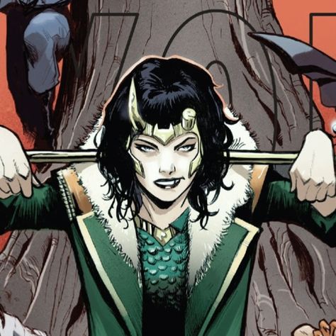 Loki Pfp Comic, Lady Loki Art, Marvel What If Icons, Marvel Woman Characters, Loki Laufeyson Comics, Lady Loki Comic, Lady Loki Fanart, Loki And Lady Loki, Loki Comic Art