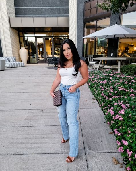 Casual date night outfit inspo. Jeans are from Zara but linked an identical pair! Bodysuit size xxs Mom jeans Heel sandals Gold jewelry Chanel lipstick http://liketk.it/3m423 #LTKSeasonal #liketkit #LTKcurves #LTKstyletip #LTKunder50 #LTKunder100 @liketoknow.it Date Night Outfit Sandals, Jeans Date Night Outfit, Outfit Inspo Jeans, Casual Date Night Outfit, Chanel Lipstick, Jewelry Chanel, Jeans With Heels, Casual Date Night, Welcome Summer