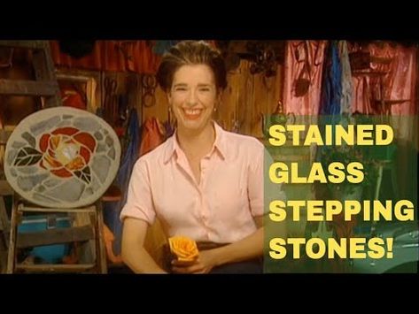 Create stunning stained glass stepping stones for your outdoor space! - YouTube Stained Glass Stepping Stones Patterns, Stained Glass Stepping Stones, Glass Stepping Stones, Mosaic Stepping Stones, Cross Patterns, Stained Glass Art, Stepping Stones, Outdoor Space, Stained Glass