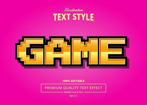 Arcade Font, Game Typography, Pixel Text, Gaming Font, Illustrator Text, Graphic Design Text, Game Font, Dot Logo, Retro Arcade Games