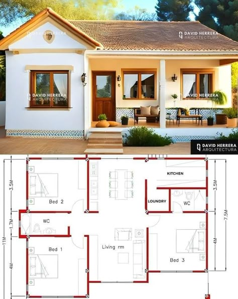 Luxury Ranch House Plans, Building A Small House, Small House Blueprints, Affordable House Plans, Modern Small House Design, Accra Ghana, Modern Bungalow House, Building Plans House, Building House Plans Designs