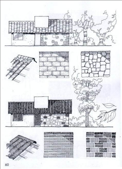 Tecnicas y texturas en dibujo arquitectonico Architecture Portfolio Layout, Concrete Patio Designs, Interior Design Sketch, Texture Drawing, Perspective Drawing Architecture, Interior Design Presentation, Architecture Sketchbook, Interior Design Sketches, Architecture Design Sketch