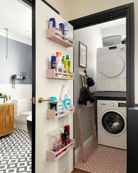 10 clever storage ideas for your utility room | Fifi McGee Small Storage Shelves, Utility Room Storage, Small Utility Room, Utility Cupboard, Downstairs Toilet, Utility Storage, Laundry Room Remodel, Laundry Room Ideas, Ikea Storage