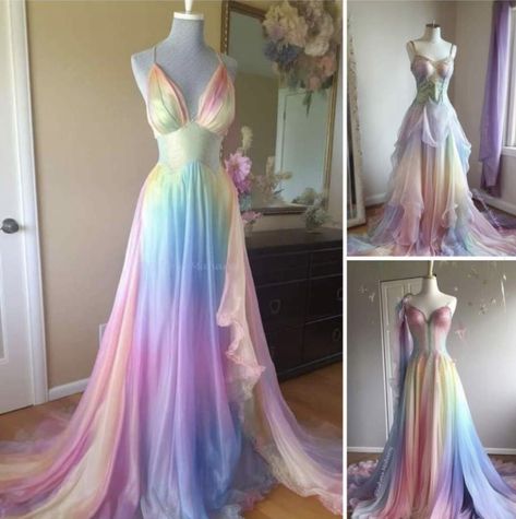 Unicorn Wedding Dress, White Iridescent Dress, Color Changing Dress, Rainbow Dresses, Rainbow Wedding Dress Gowns, Rainbow Gown, Pastel Rainbow Prom Dress, Iridescent Wedding Dress, Irredescent Rainbow Dress