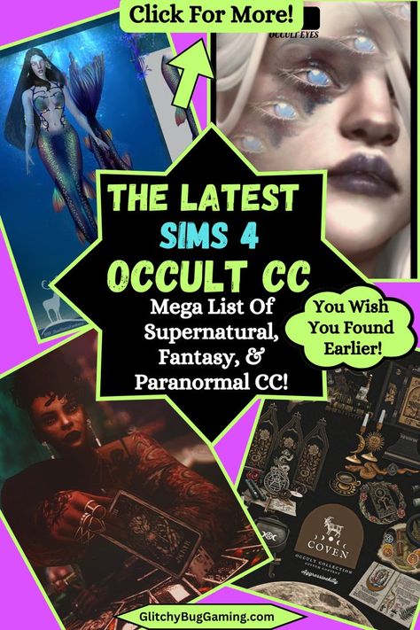 sims 4 occult cc Sims 4 Occult Cc, Sims 4 Cc Finds Hair, Werewolf Vampire, Vampire Witch, Occult Decor, Sims 4 Cc Eyes, Sims 4 Cas Mods, Cc Folder, The Sims 4 Pc