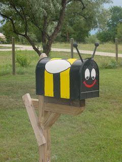 Bee Yard, Backyard Bee, New Mailbox, Crafts With Pictures, Bee Happy, The Bee, Some Ideas, Bee Hive, Honey Bee