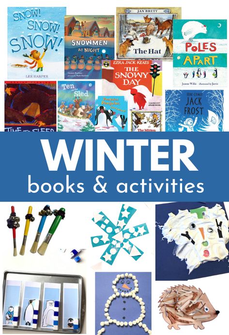 Need some winter activities preschool children will love? These are wonderful winter activities matched with picture books. Preschool Activities Winter, School Club Activities, After School Club Activities, Winter Preschool Activities, Snowflake Printable, 5 Senses Activities, Books With Activities, Winter Sensory, Snowmen At Night